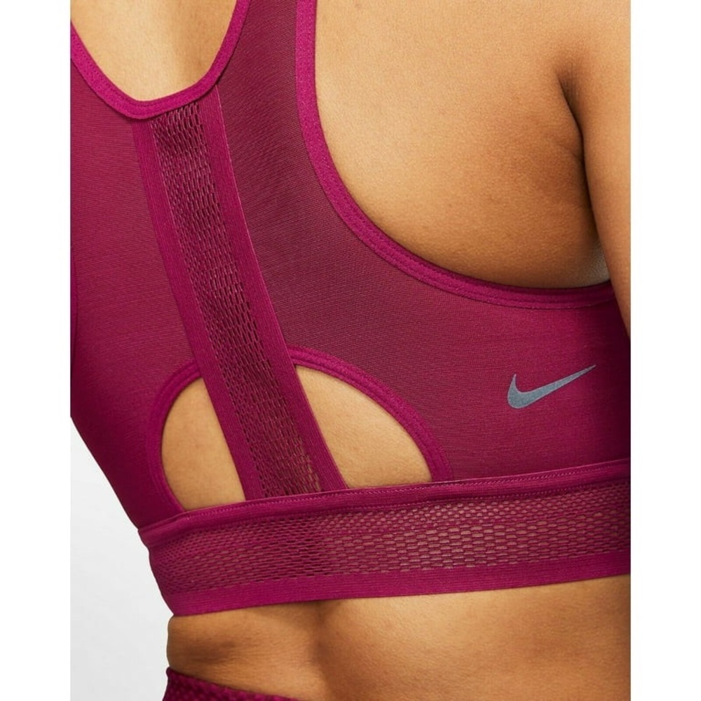 NWOT! NIKE Women’s SWOOSH ULTRA BREATHE MEDIUM SUPPORT SPORTS MESH BRA FUCHSIA - Picture 11 of 12